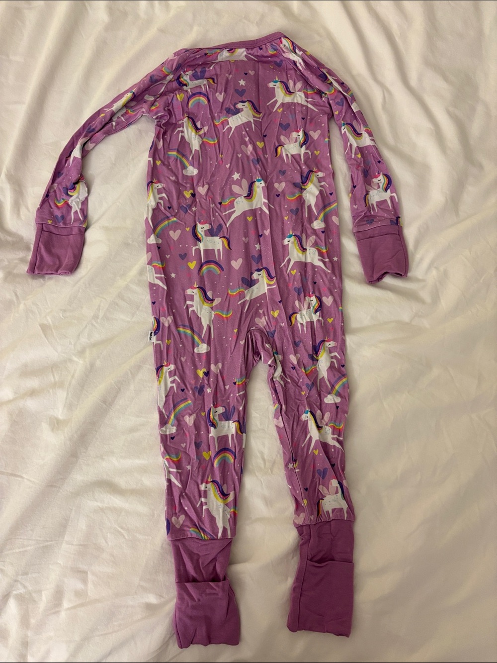 NWT Little Sleepies Purple Unicorn Footed One-Piece Pajama - Picture 2 of 7